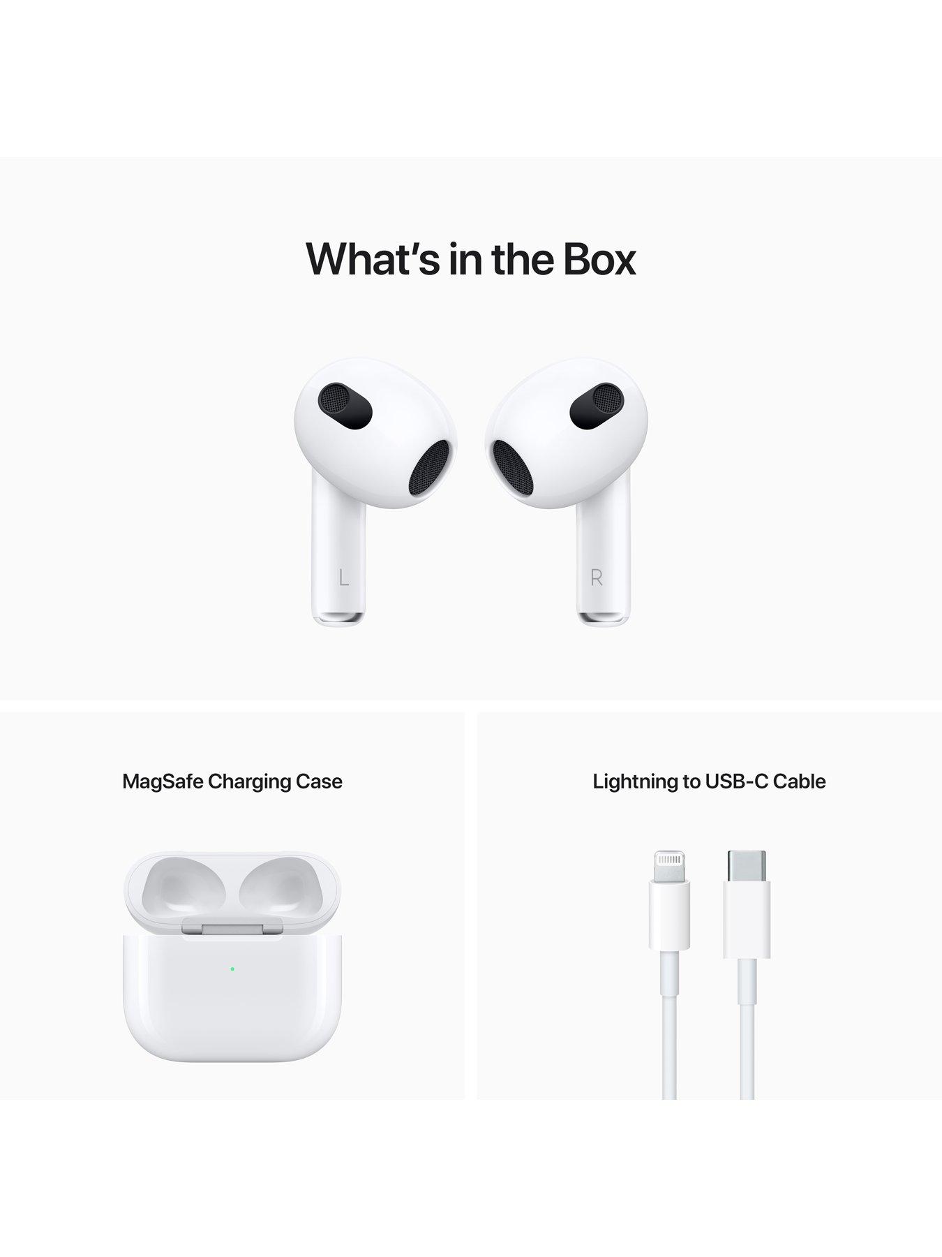 Apple AirPods (3rd Gen, 2021) with MagSafe Charging Case | Very.co.uk