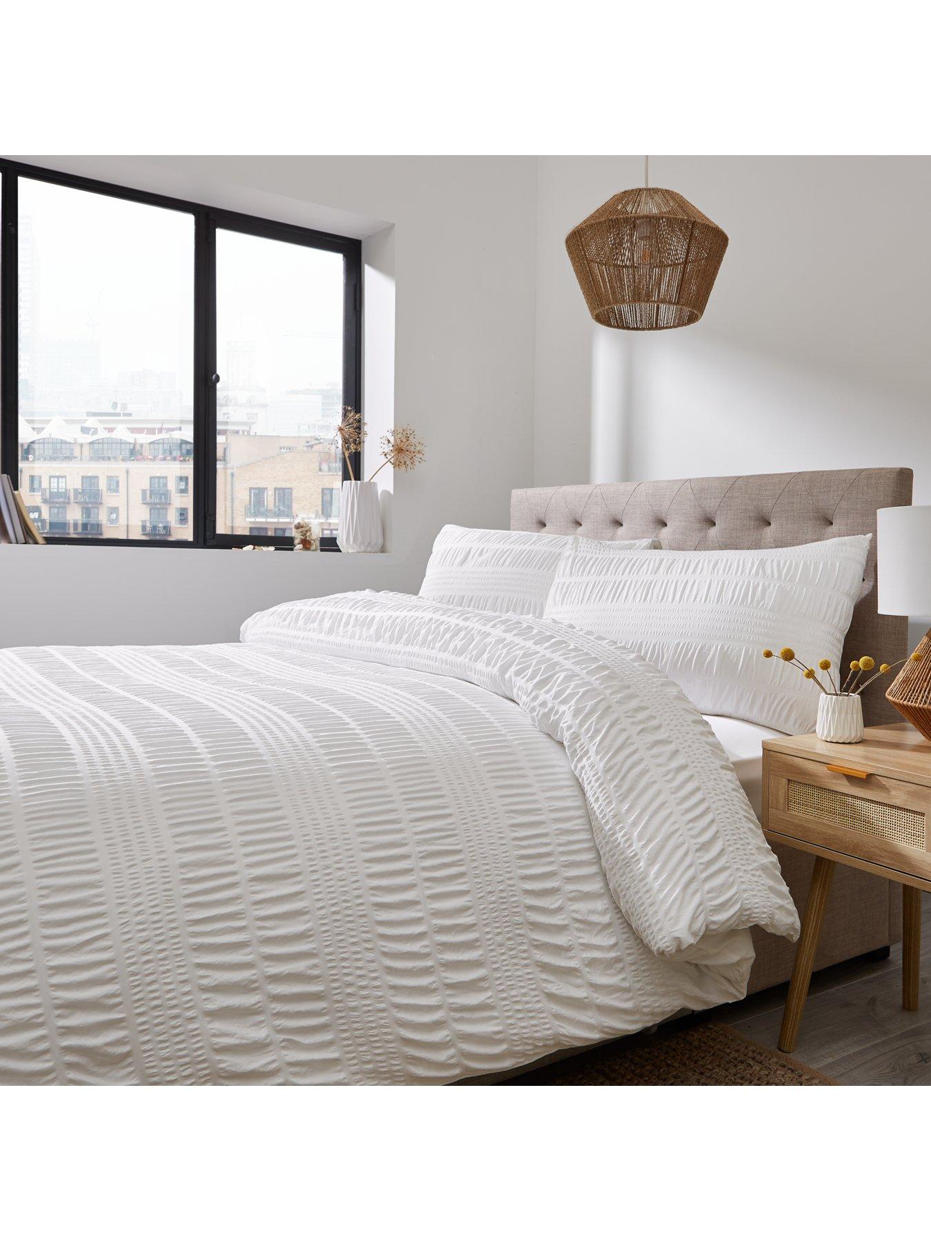 White deals seersucker bedding