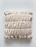  image of hotel-collection-ruched-fur-cushion