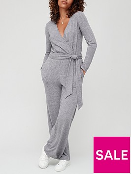v-by-very-jerseynbspsoft-touch-wrap-jumpsuit-charcoal