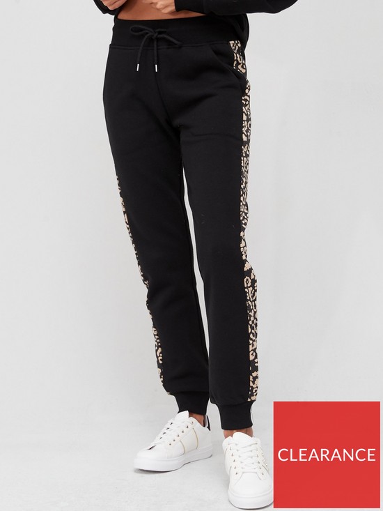 front image of v-by-very-animal-chevron-joggers-black