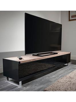 Product photograph of Avf Panorama 160 Tv Stand - Oak Grey - Fits Up To 80 Inch Tv from very.co.uk