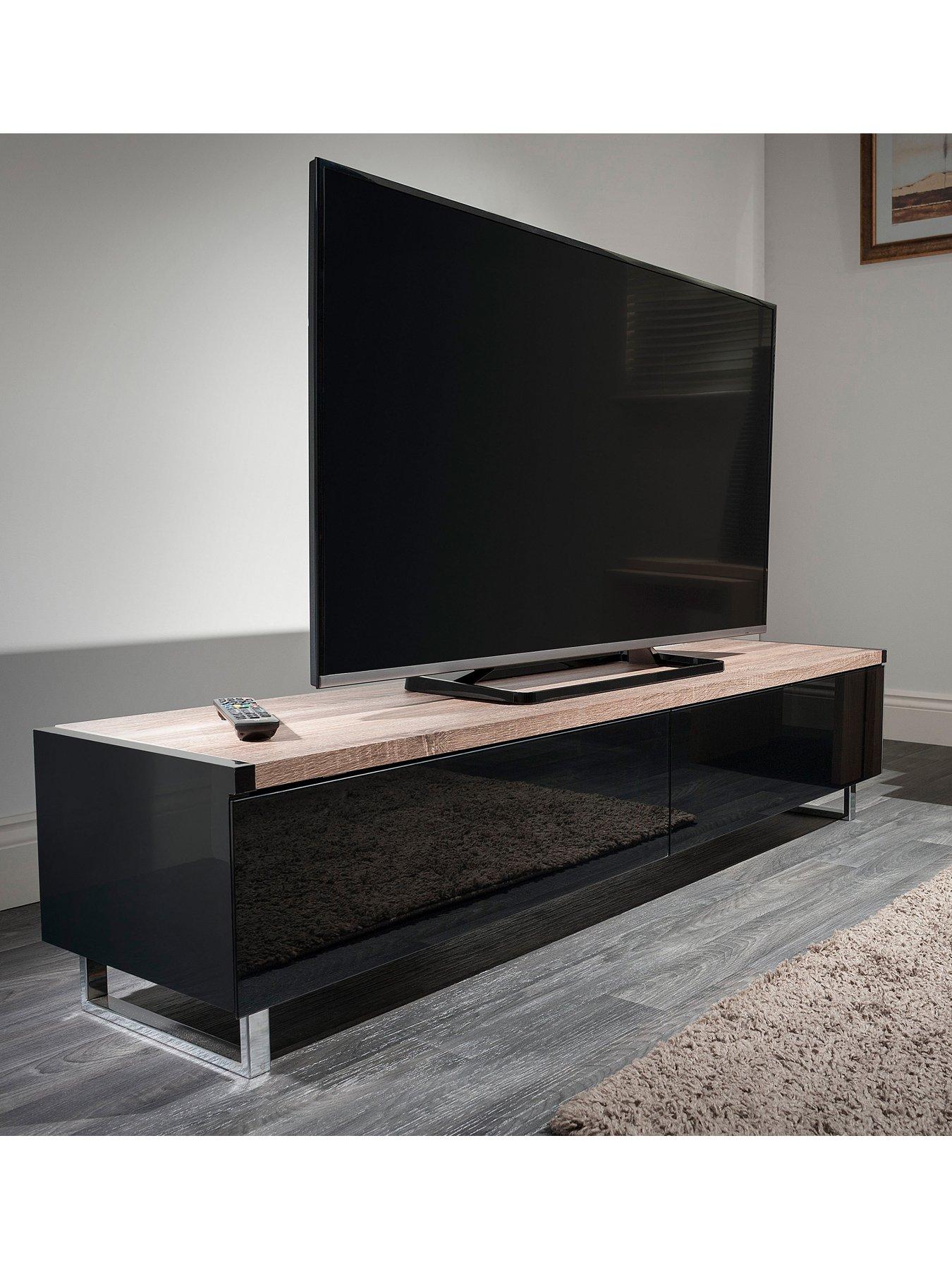 undefined Panorama 160 TV Stand - Oak/Grey - fits up to 80 inch TV