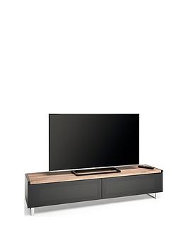 Product photograph of Avf Panorama 160 Tv Stand - Oak Grey - Fits Up To 80 Inch Tv from very.co.uk
