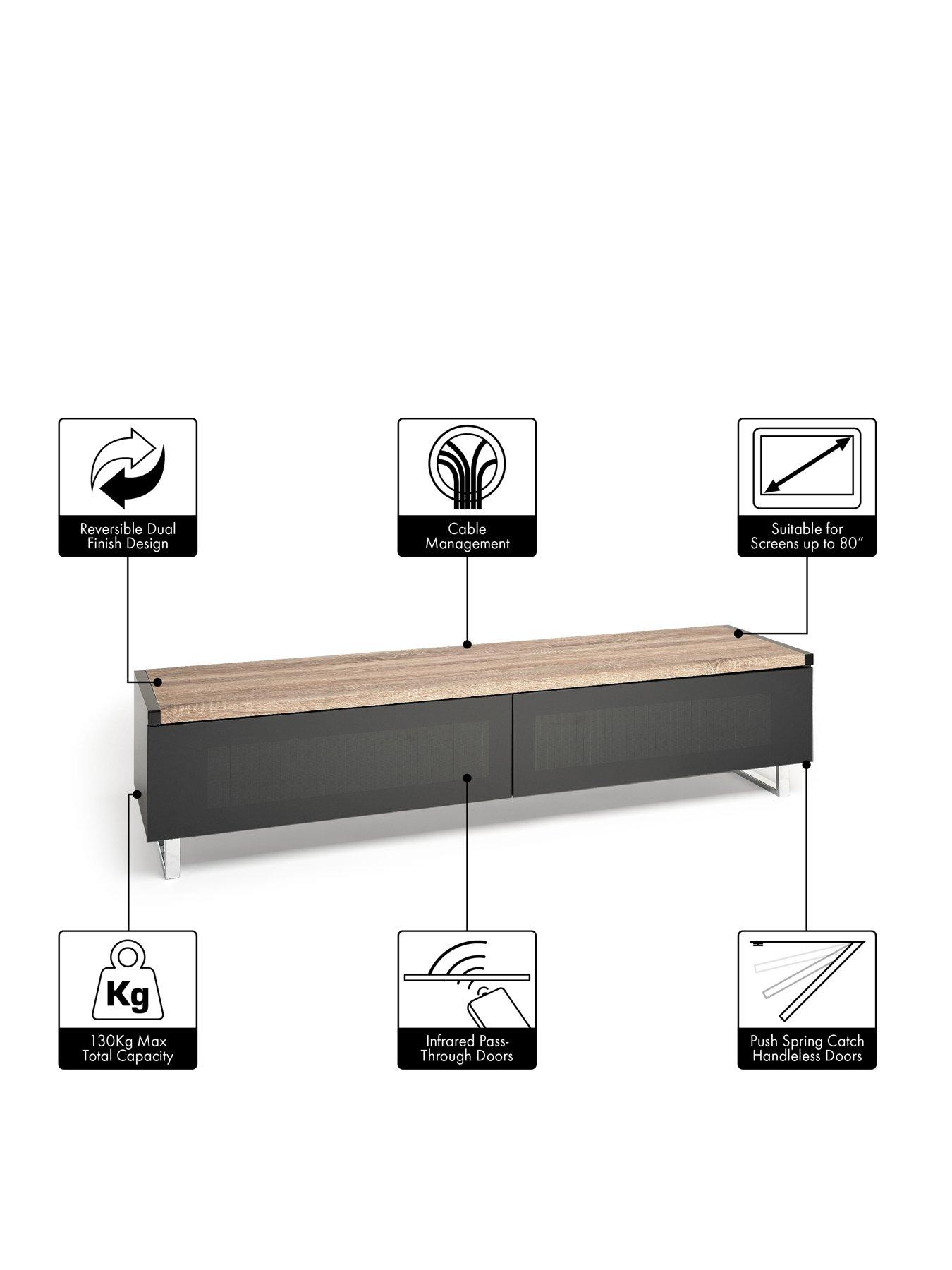Image 5 of 5 of AVF Panorama&nbsp;160 TV Stand - Oak/Grey - fits up to 80&nbsp;inch TV