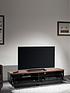  image of avf-panorama-160-tv-stand-walnutblack-fits-up-to-80-inch-tv