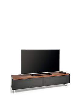 Product photograph of Avf Panorama 160 Tv Stand - Walnut Black - Fits Up To 80 Inch Tv from very.co.uk