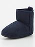  image of v-by-very-younger-boy-faux-fur-slipper-boots-navy