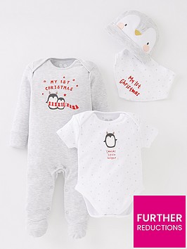 mini-v-by-very-baby-unisex-my-first-christmas-4-piece-set-white