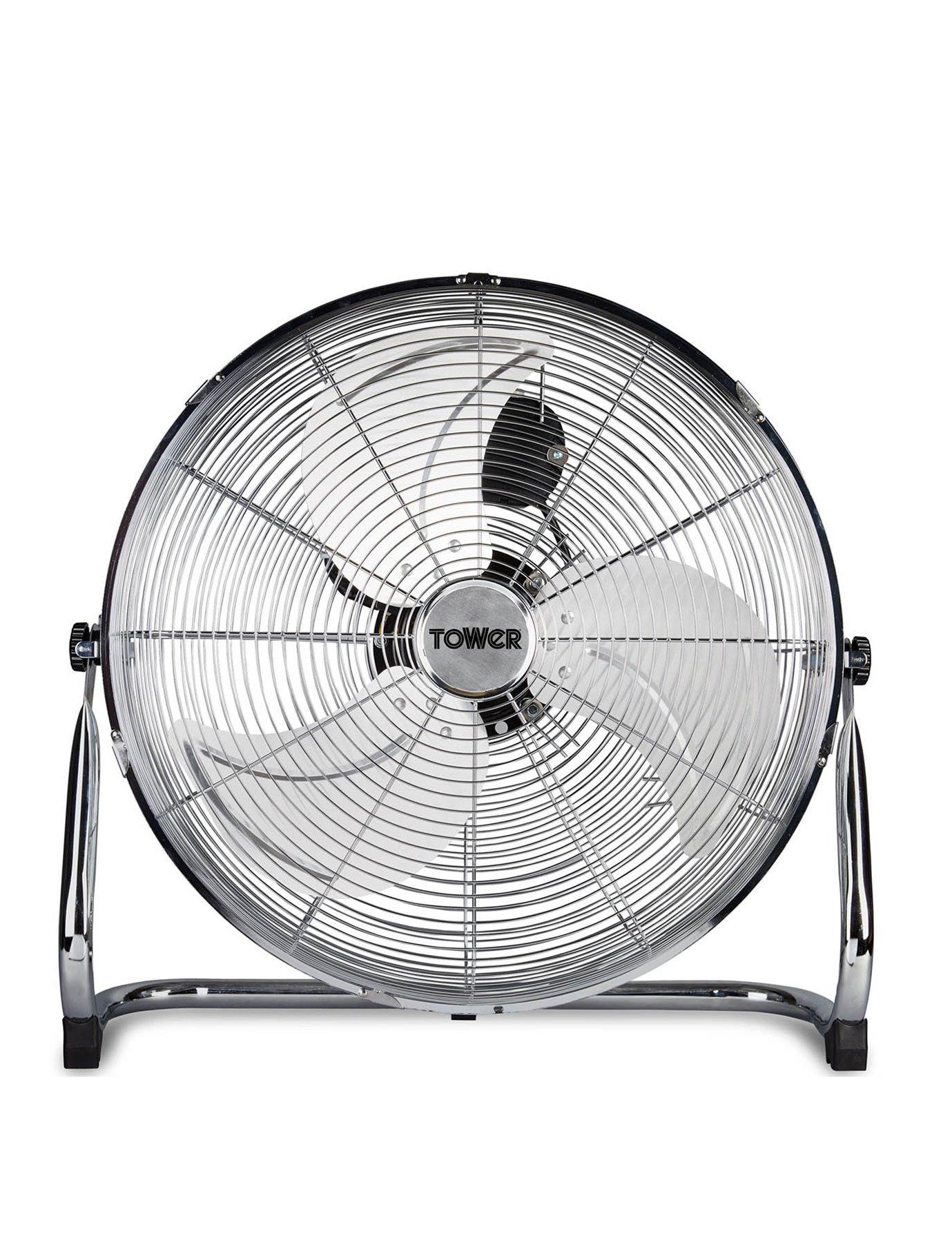 undefined T662000 18 inch High-Speed Velocity Floor Fan with Adjustable Tilt, 100W Long-Life Motor - Chrome