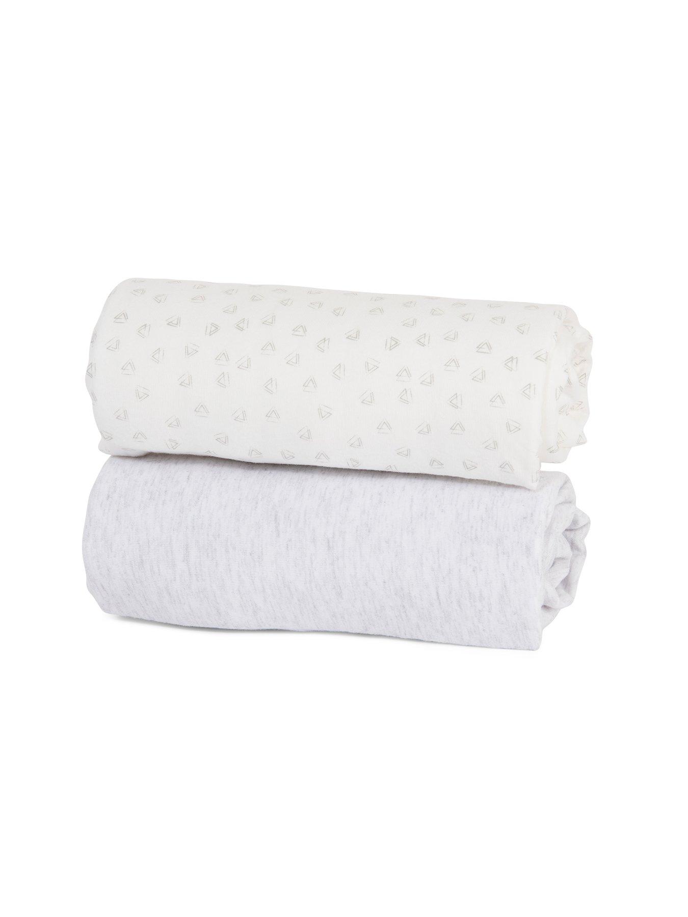 Image 2 of 5 of Tutti Bambini CoZee Fitted Sheets (2 Pack) - Grey / Cloud