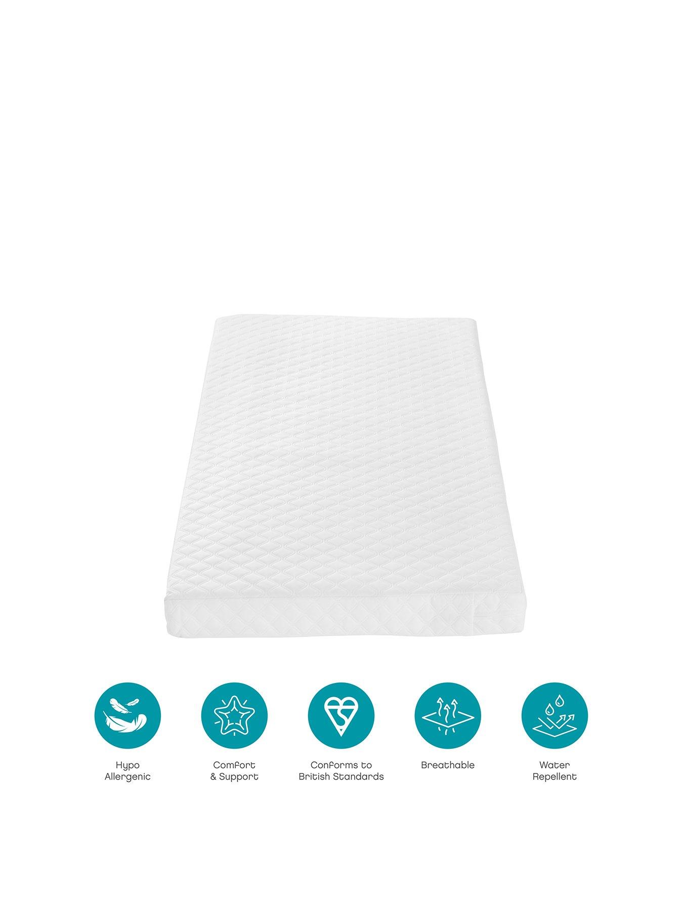 Product photograph of Tutti Bambini Sprung Cot Bed Mattress 70 X 140 Cm from very.co.uk