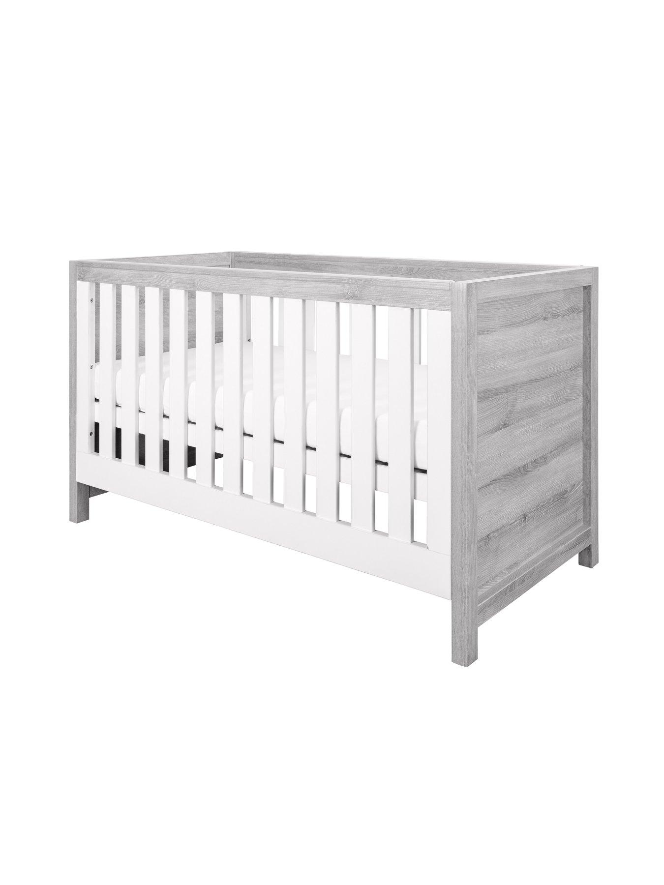 undefined Modena 3 in 1 Cot bed - Grey Ash/White