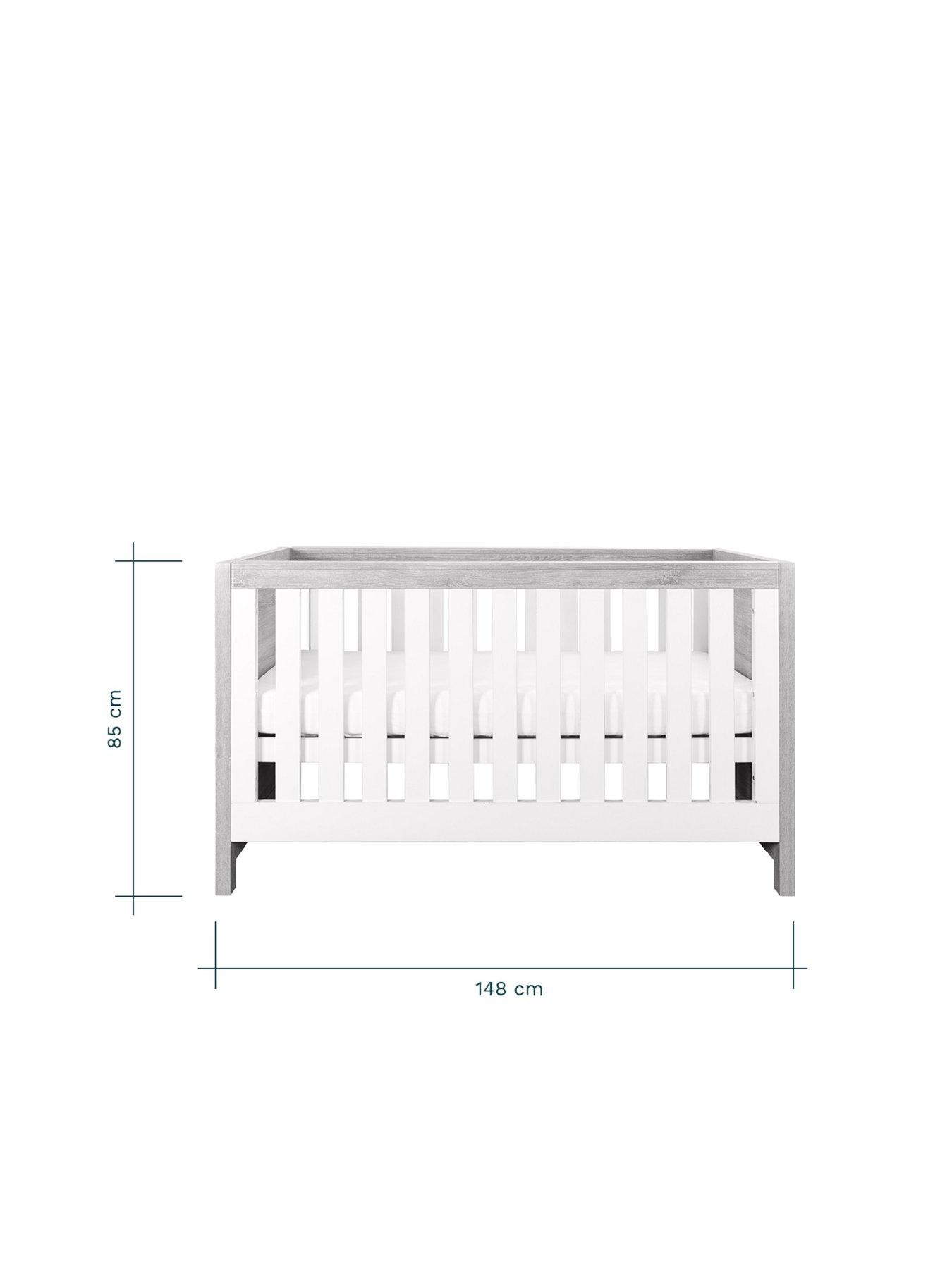 Image 7 of 7 of Tutti Bambini Modena 3 in 1 Cot bed - Grey Ash/White