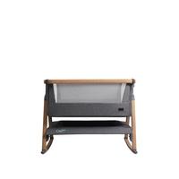 CoZee Air Bedside Crib - Oak and Charcoal