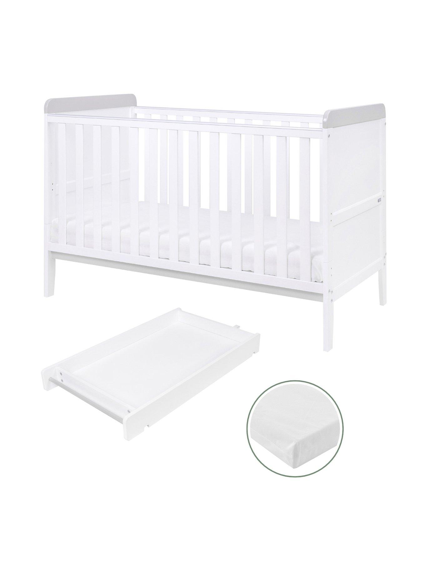 Tutti Bambini Rio Cot Bed with Cot Top Changer Mattress White