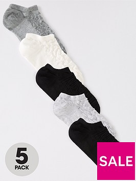 v-by-very-5-pack-textured-trainer-liner-socks-multi