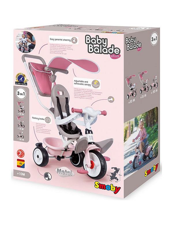 Image 2 of 7 of Smoby Baby Balade Tricycle Pink