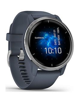 garmin-venu-2-gps-smartwatch-silver-bezel-with-granite-blue-case-and-silicone-band