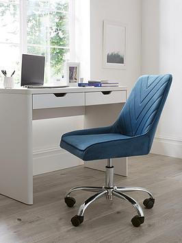 Product photograph of Very Home Blair Fabric Office Chair - Blue from very.co.uk