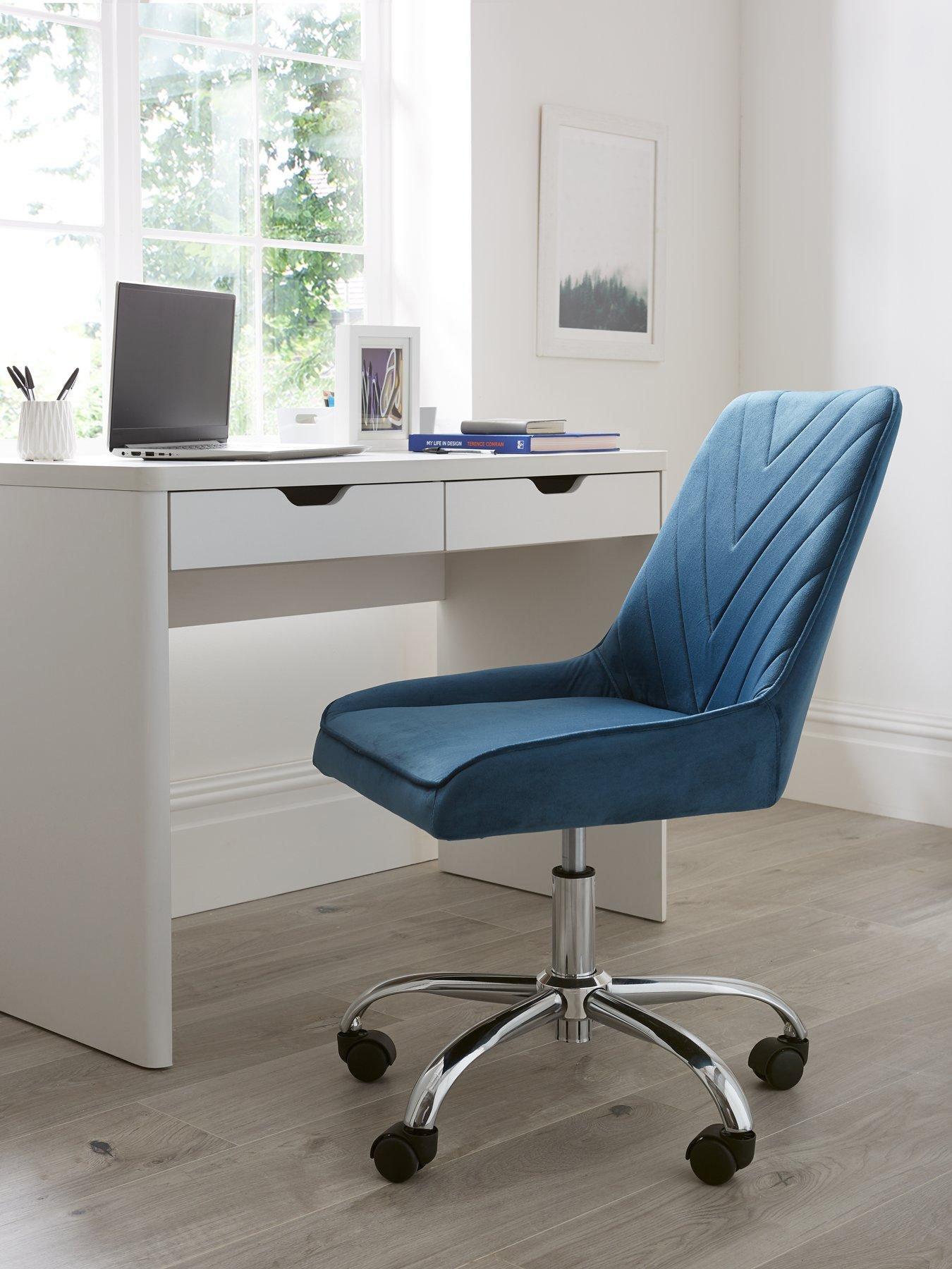 Office chair best sale blue fabric