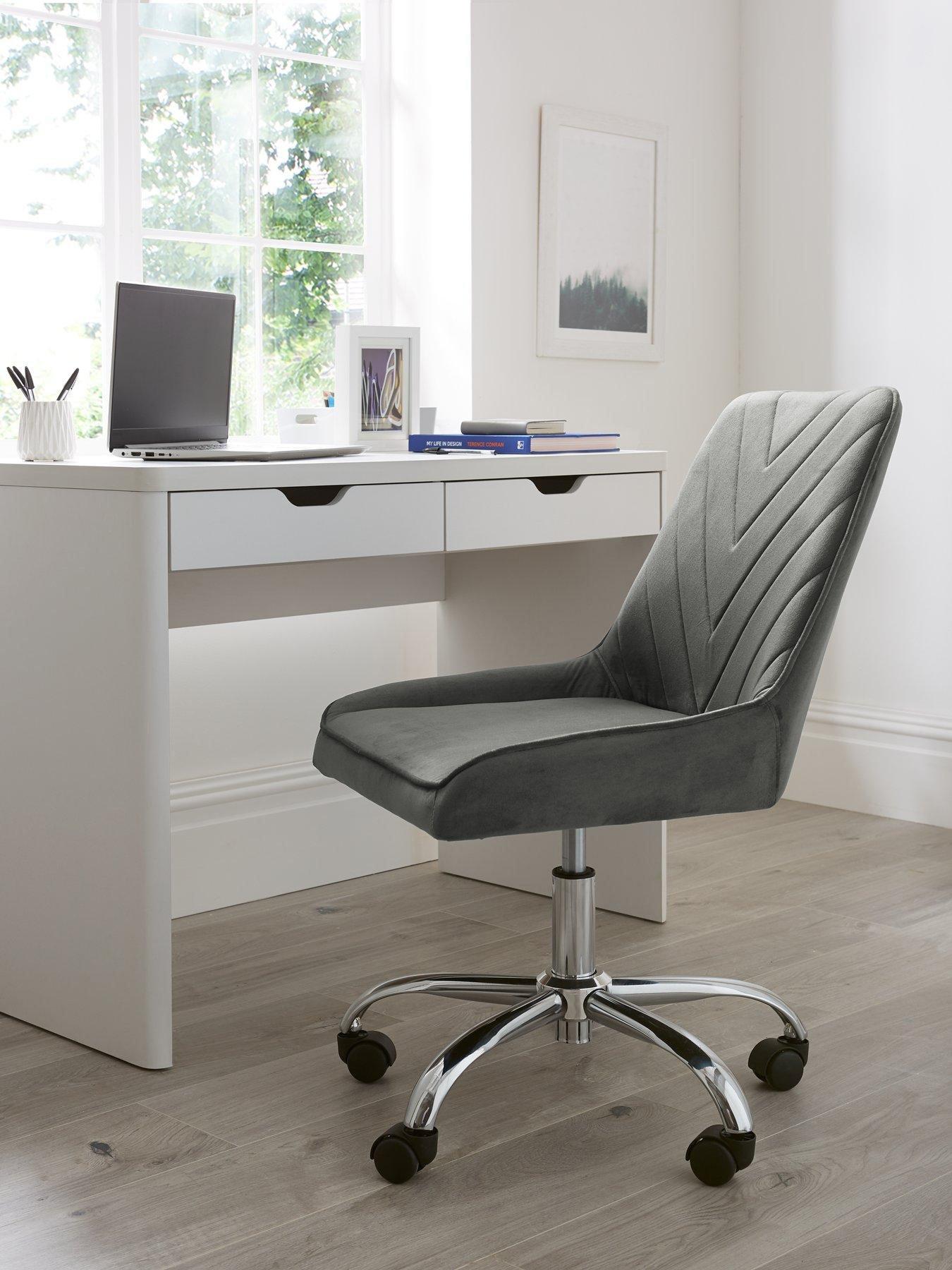 Product photograph of Very Home Blair Fabric Office Chair - Grey from very.co.uk