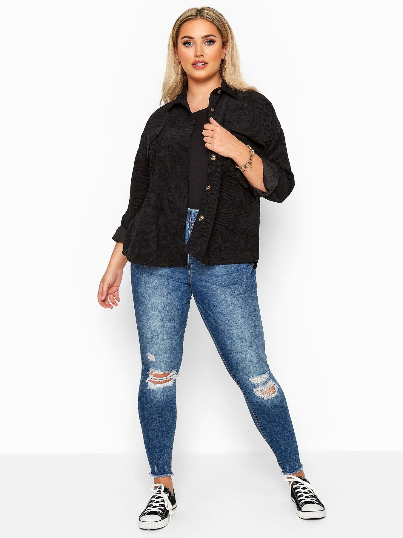 As Is Denim & Co. Comfy Knit Petite Jeggings with Side Slits