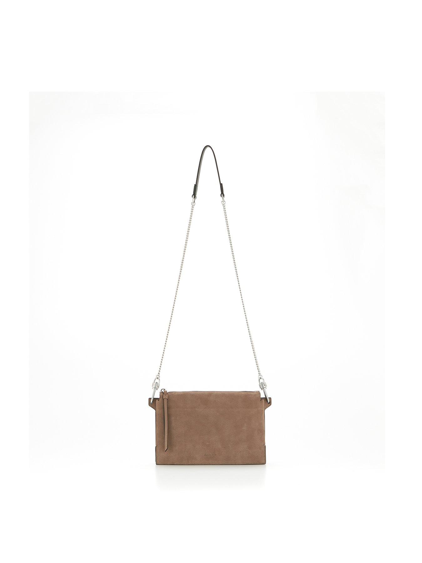 all saints fletcher suede crossbody bag