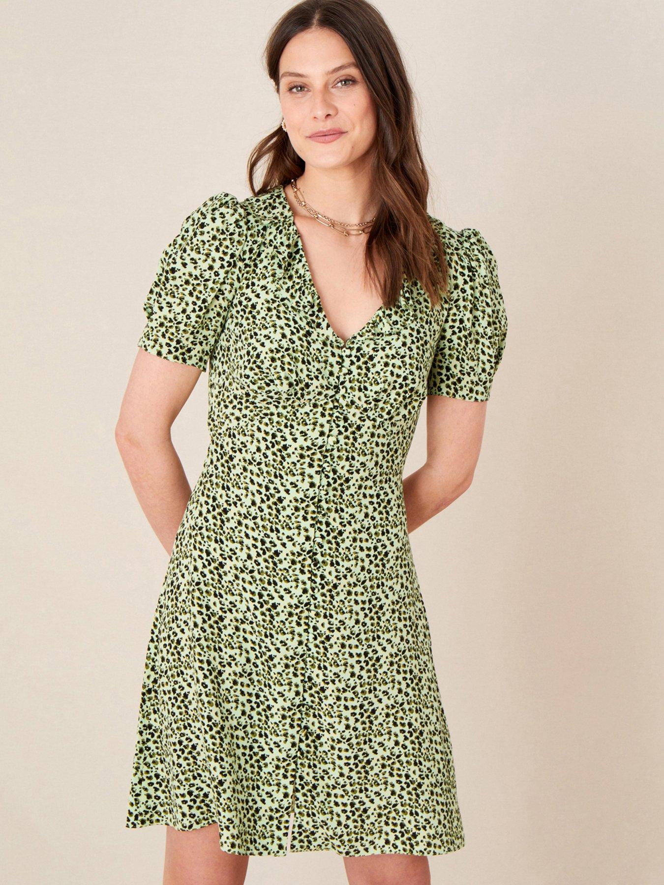 monsoon green knit dress