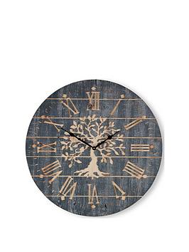 Product photograph of Art For The Home Timepiece Tree Wall Clock from very.co.uk