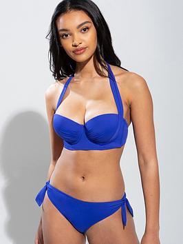 Pour Moi Soleil Lightly Padded Underwired Multiway Longline Top - Cobalt