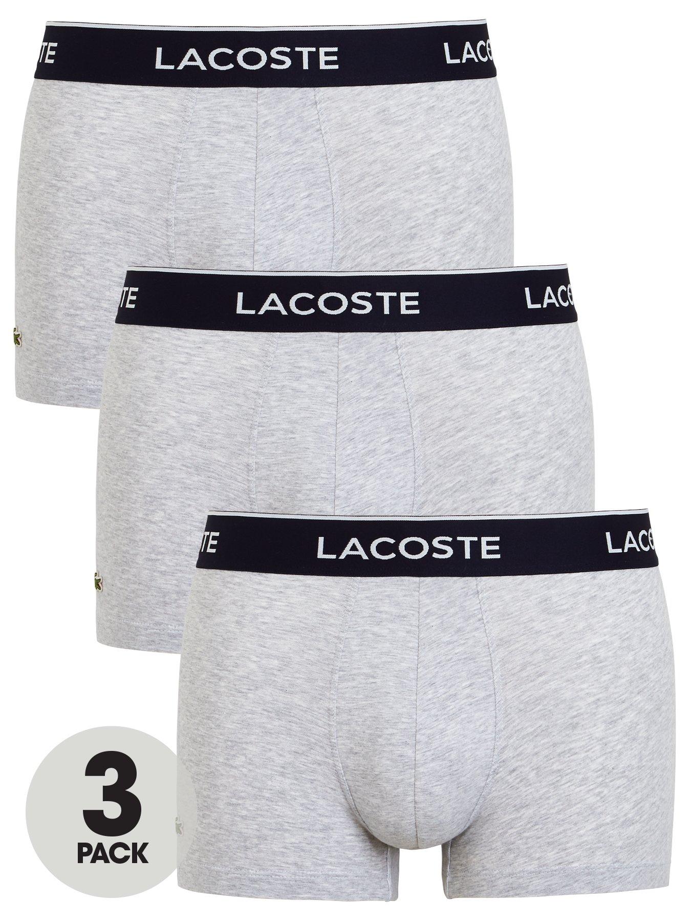Lacoste Sportswear 3 Pack Boxers - Grey | very.co.uk
