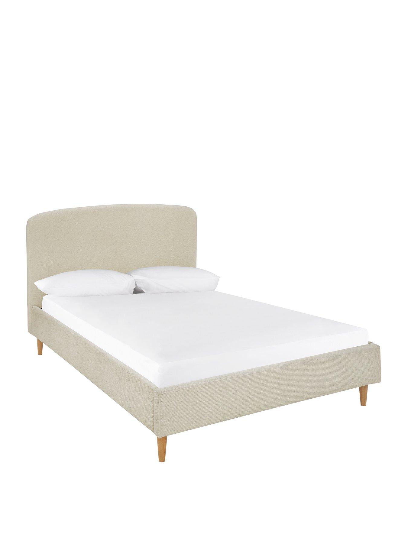 Product photograph of Very Home Dale Boucle Fabric Bed Frame With Mattress Offer Buy And Save - Bed Frame With Microquilt Mattress from very.co.uk