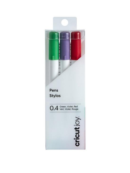 front image of cricut-joy-fine-point-pen-set-3-pack-red-green-violet