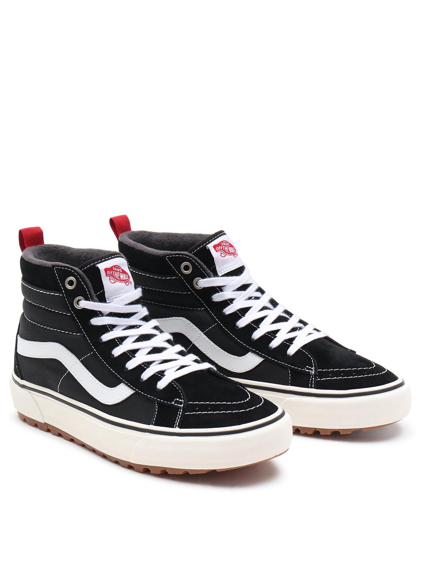 Vans sk8 hi white on sale black