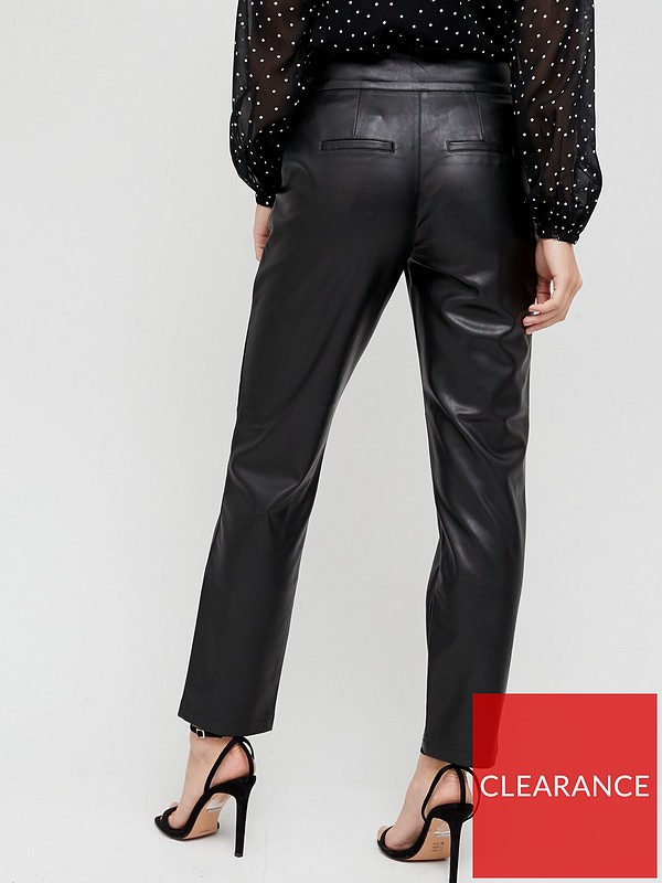 LEATHER STRAIGHT TROUSERS