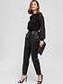  image of v-by-very-faux-leather-wrap-waist-straight-leg-trousers-blacknbsp