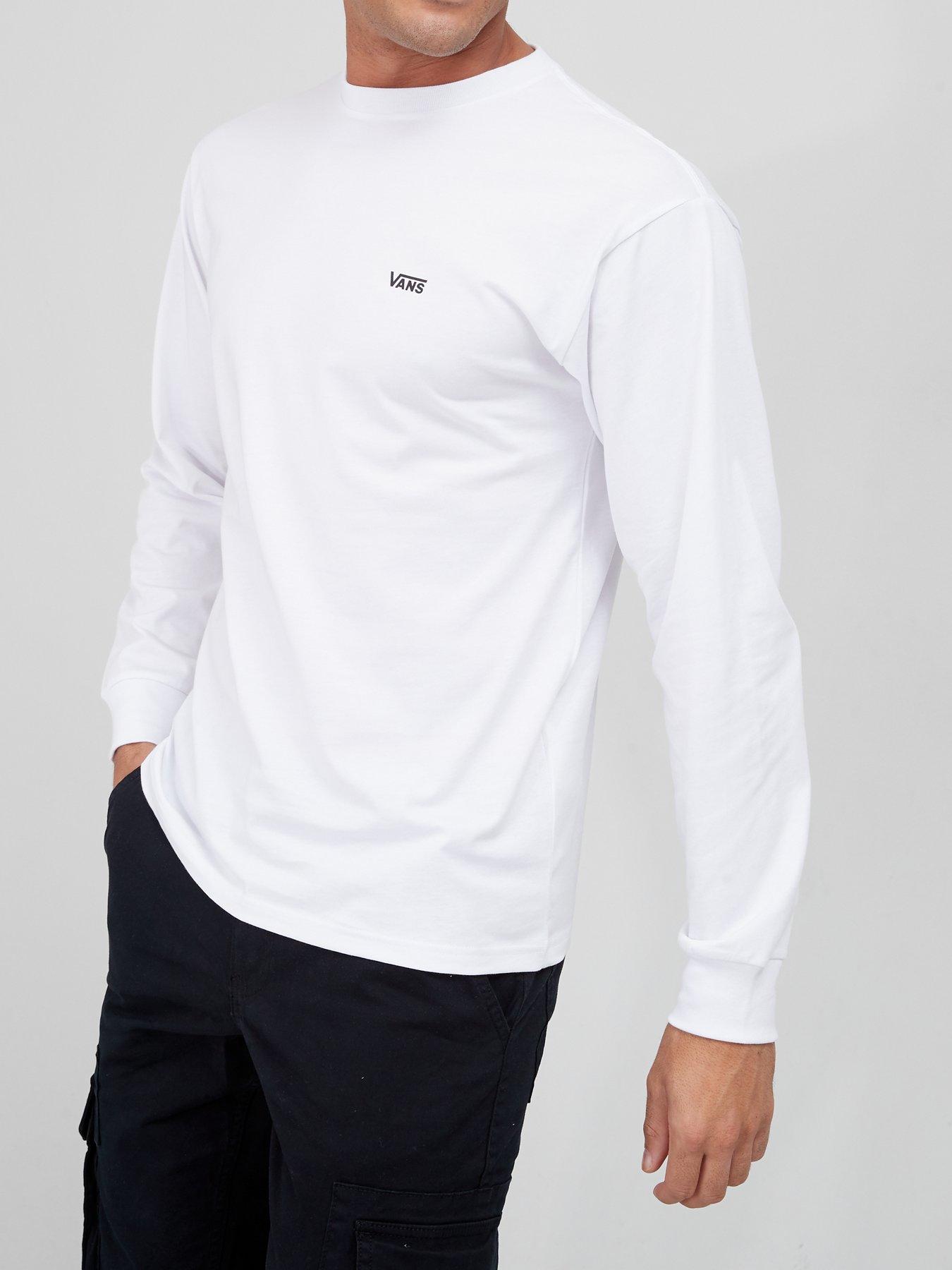 Image 1 of 4 of Vans Left Chest Hit Long Sleeve T-Shirt - White/Black