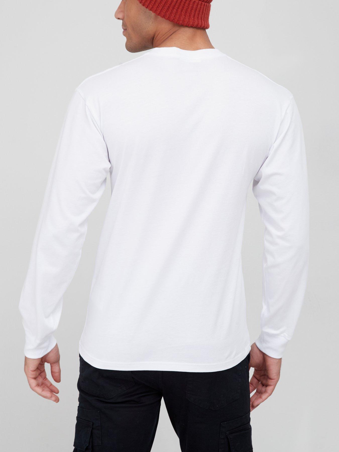 Image 2 of 4 of Vans Left Chest Hit Long Sleeve T-Shirt - White/Black