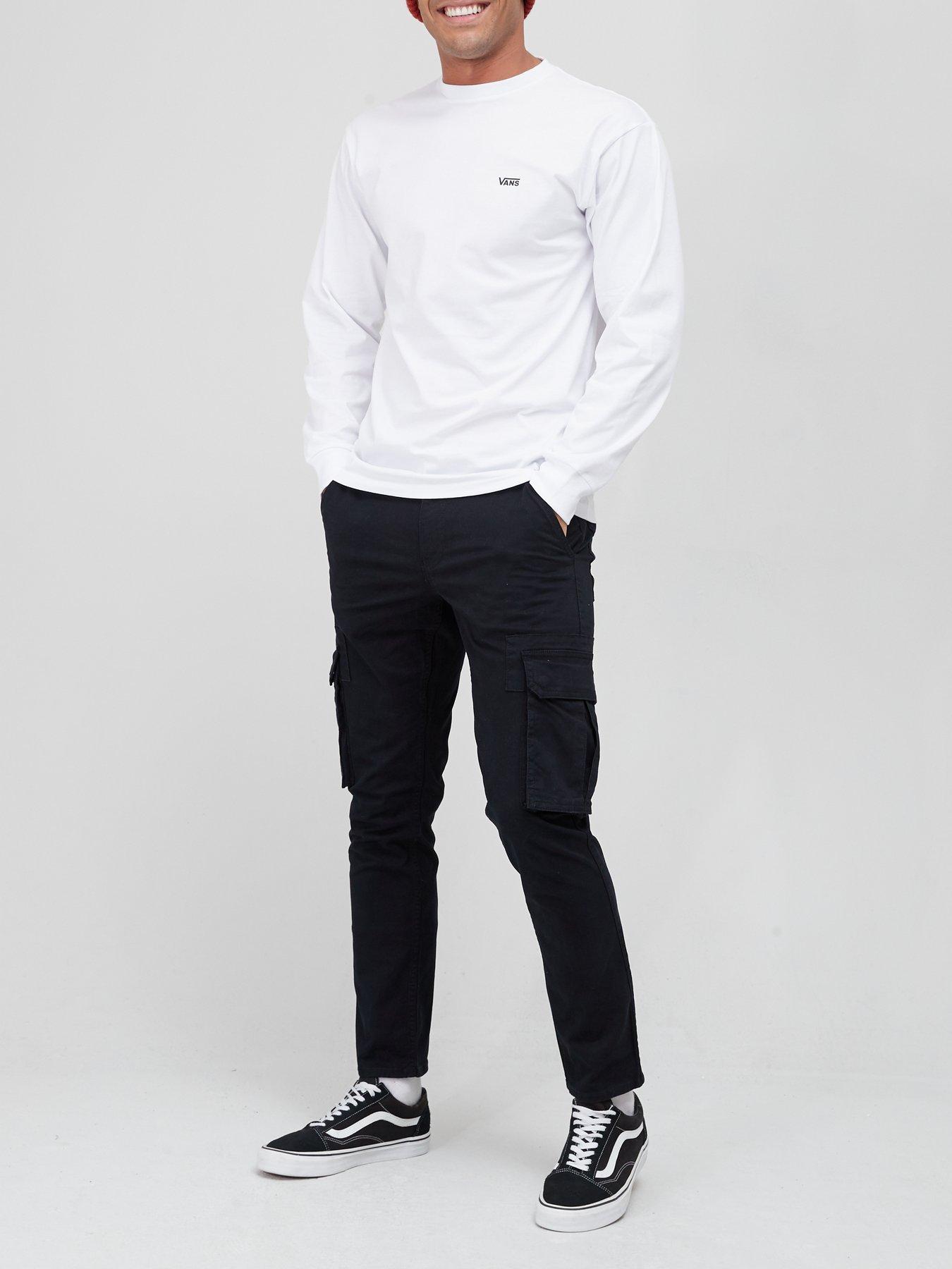 Image 3 of 4 of Vans Left Chest Hit Long Sleeve T-Shirt - White/Black