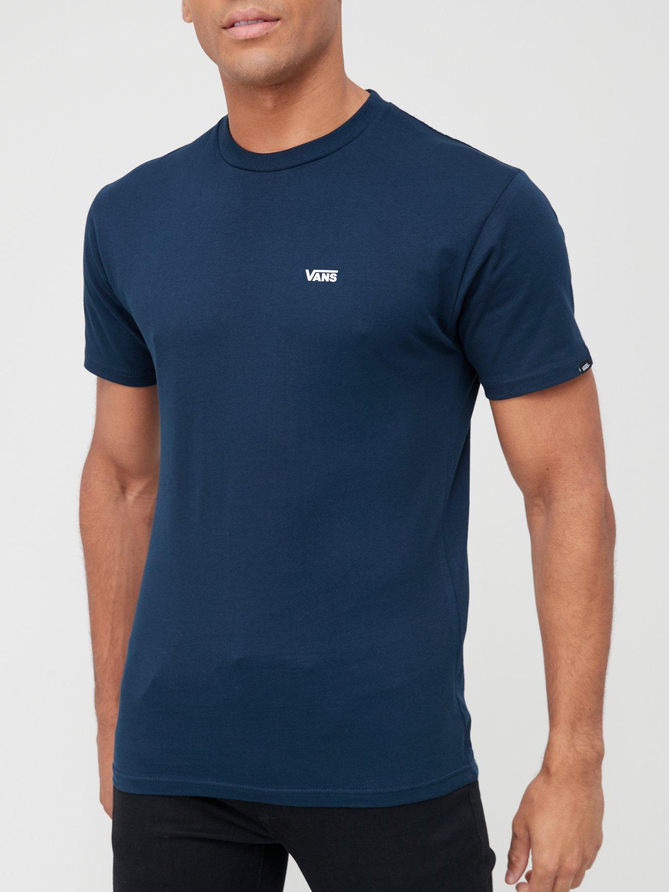 undefined Men's Left Chest Logo T-Shirt - Navy/White