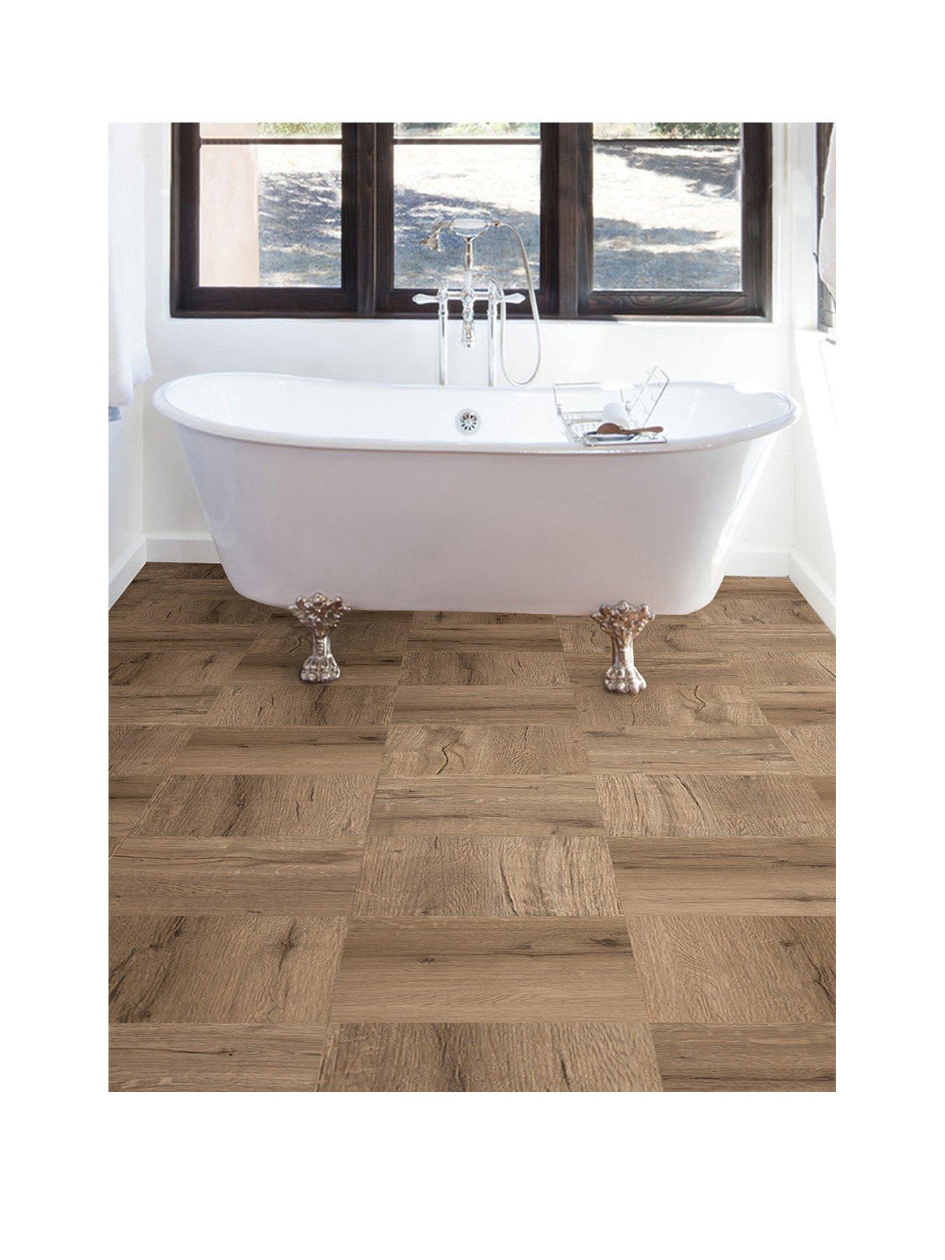 Image 1 of 6 of Floor Pops Pickling Floor Pop - Peel and Stick Floor Tiles
