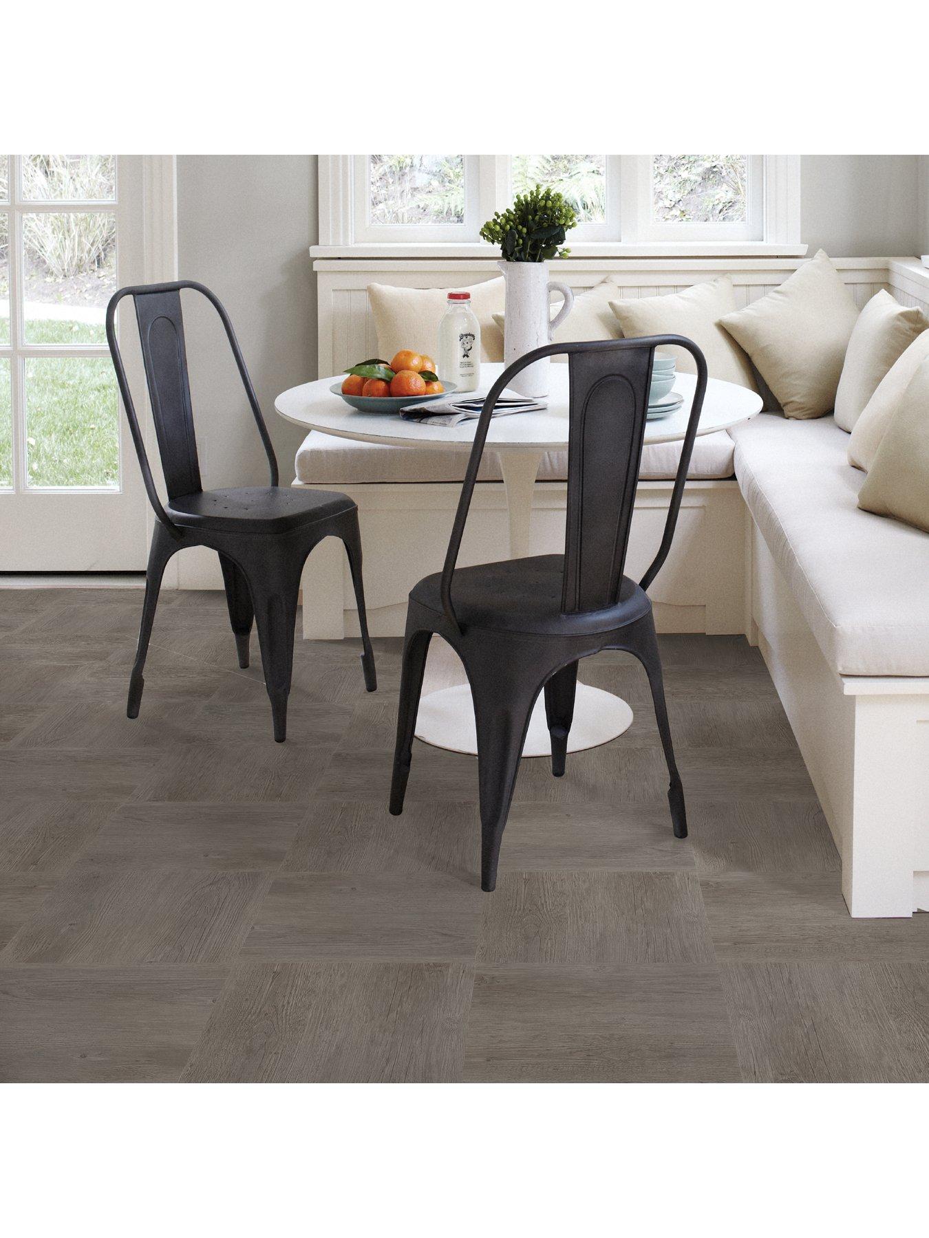 Image 4 of 6 of Floor Pops Pack of 10 Ashwood Peel &amp; Stick Floor Tiles