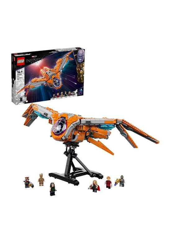 front image of lego-marvel-the-guardiansrsquo-ship-avengers-set-76193
