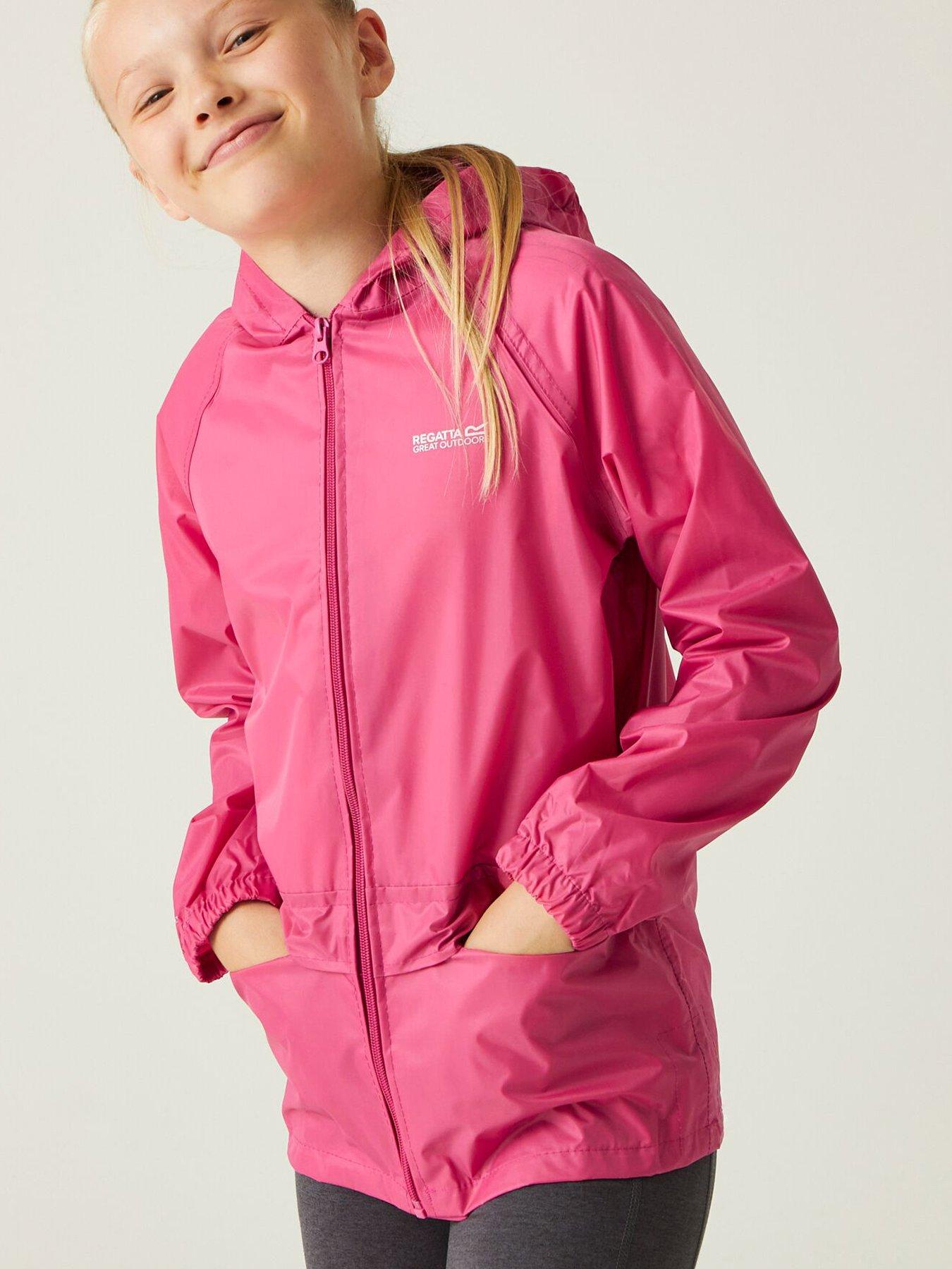 Regatta Kids Stormbreak Waterproof Jacket Pink Very