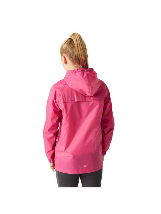 stillFront image of regatta-kids-stormbreak-waterproof-jacket-pink