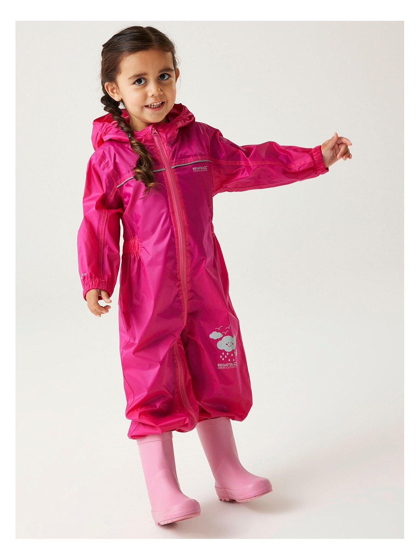 Pink rain suit deals