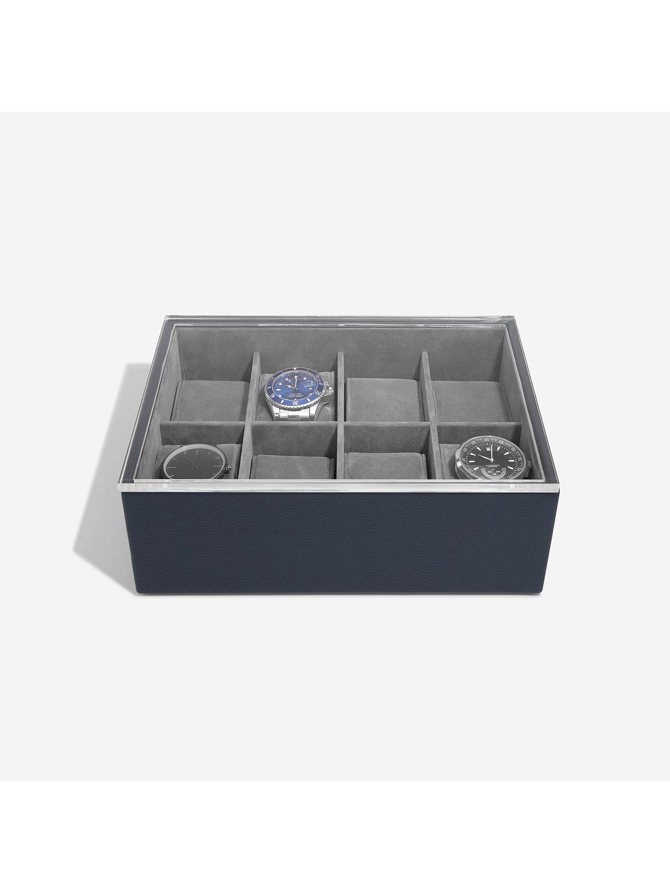 Image 2 of 4 of Stackers 8 Piece Watch Box - Navy