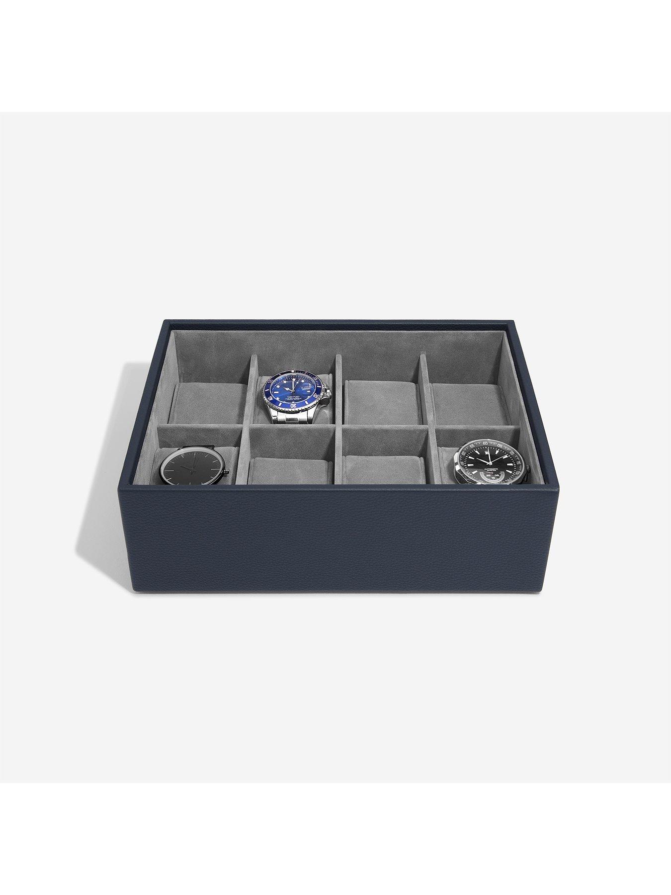 Image 3 of 4 of Stackers 8 Piece Watch Box - Navy