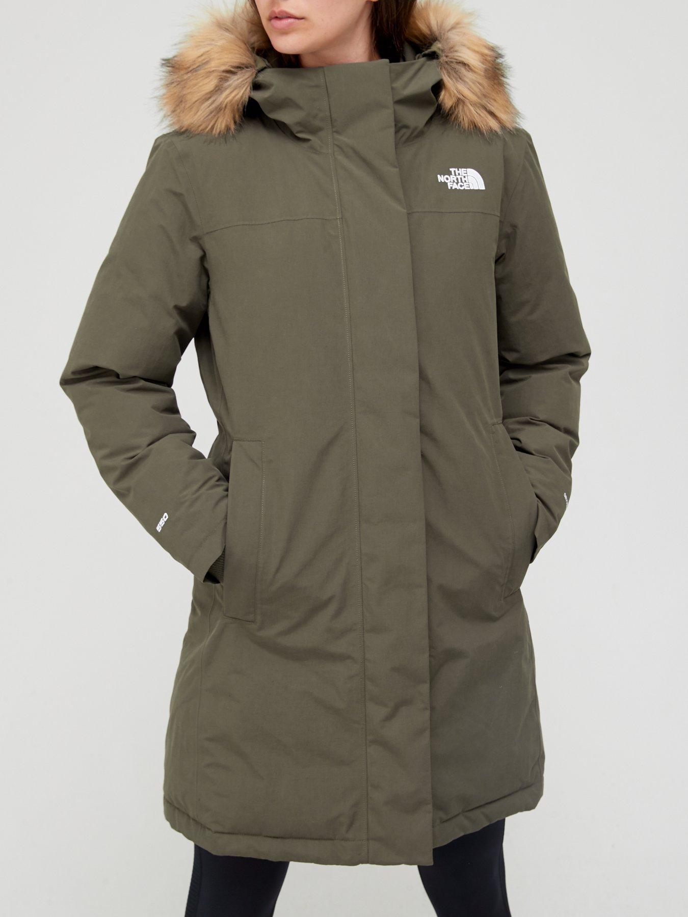 north face green parka